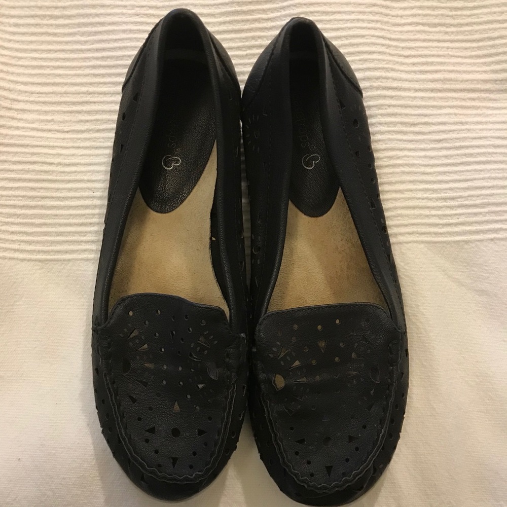 Beartraps black laser cut vegan leather loafers 8